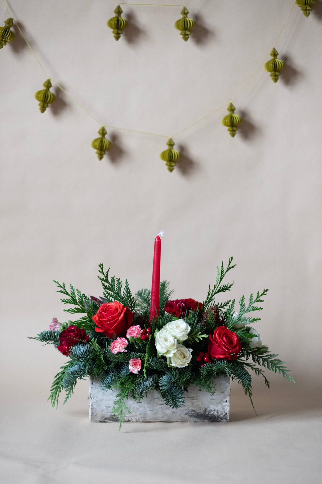 Yule log centerpiece Deluxe