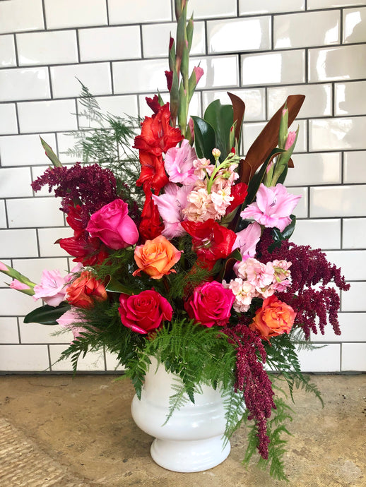 Urn floral arrangement